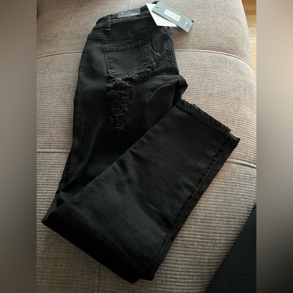 BOOTY RIPPED SKINNY Black - Picture 2 of 3